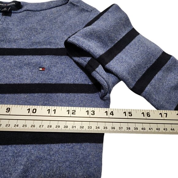Tommy Hilfiger Womens Sweater Casual Striped 100% Cotton Blue Sz S - Picture 4 of 15